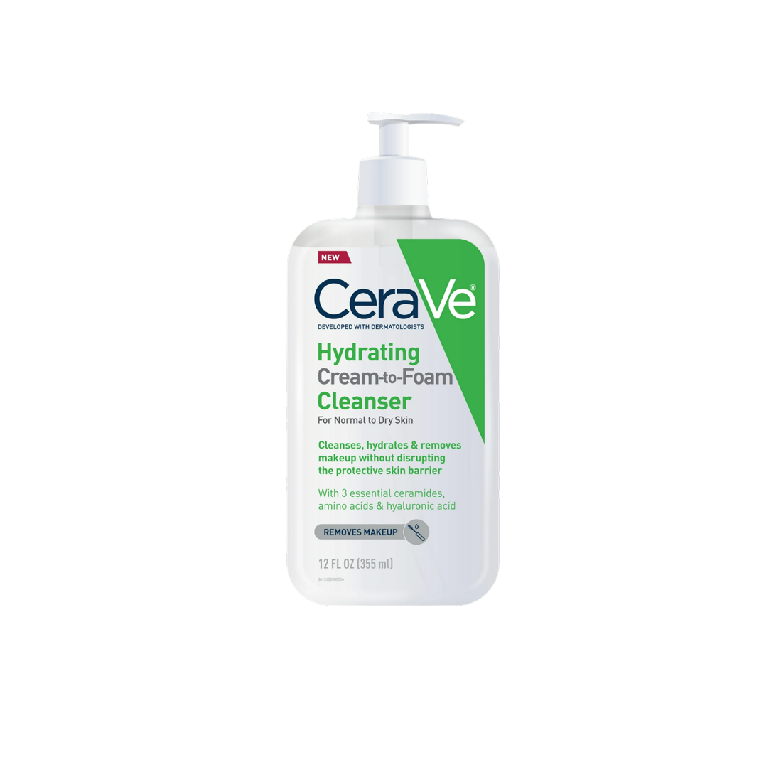 Picture of Cerave Hydrating Cream to Foam Cleanser for Normal to Dry Skin 12 Fl (355 ml)