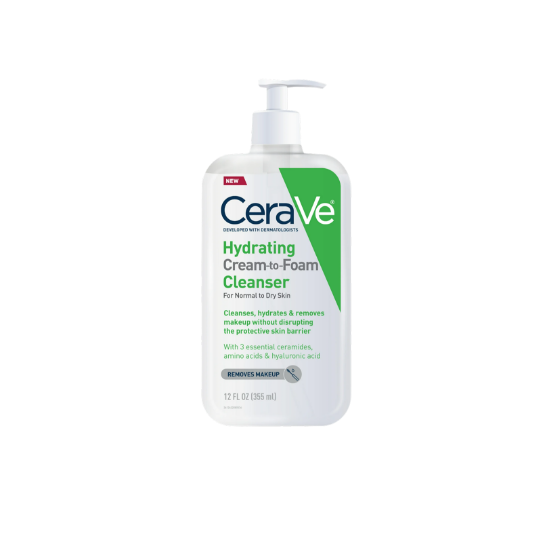 Picture of Cerave Hydrating Cream to Foam Cleanser for Normal to Dry Skin 12 Fl (355 ml)
